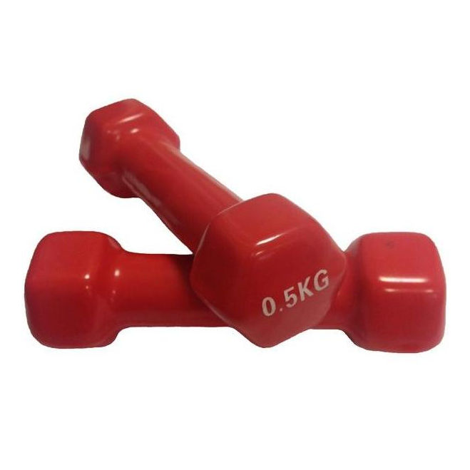 Гантель Bradex SF 0269 обрезиненная красная 0,5 кг, 1 шт