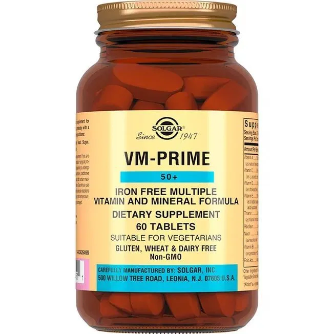 БАД Solgar Мультивитаминный и минеральный комплекс 50+1184,5мг, таблетки №60