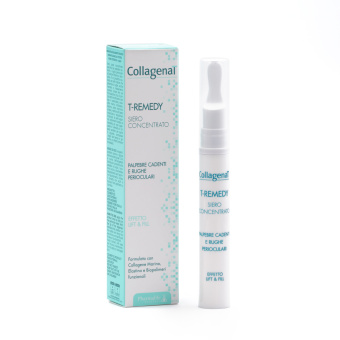 Сыворотка-концентрат вокруг глаз CollagenaT T-Remedy Concentrated Serum с эффектом лифтинга с морским коллагеном гиалуроновой кислотой и пептидами, 15 мл