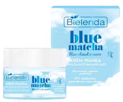 Увлажняющий балансирующий крем для лица Bielenda blue matcha blue cloud cream, 50 мл