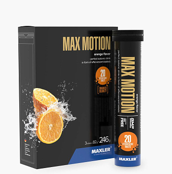 Витамины в шипучих таблетках/Изотоник Maxler "Макс Моушен" со вкусом апельсина № 20 для спорта