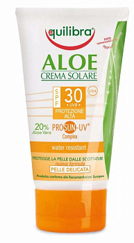 Солнцезащитный крем Equilibra с комплексом Prosun-UV "Aloe" SPF 30, 75 мл