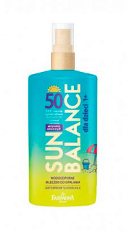 Водостойкое молочко для загара Farmona Sun Balance для детей 1+ SPF 50, 150 мл