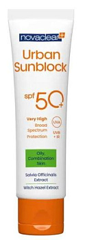 Солнцезащитный крем NovaClear Urban Sunblock для жирной и комбинированной кожи SPF 50+, 40 мл