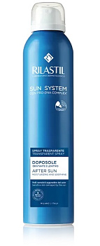 Спрей увлажняющий и успокаивающий после загара Rilastil Sun System с pro-DNA complex для чувствительной кожи, 200 мл