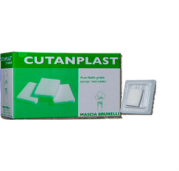 Губка гемостатическая желатиновая Cutanplast Large, 80х125х10 мм