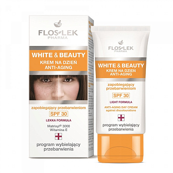 Крем дневной антивозрастной для защиты от изменений тона кожи Floslek SPF 30, 30 мл