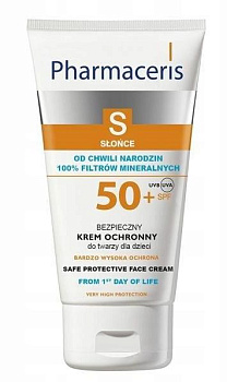Детский солнцезащитный крем для лица и тела Pharmaceris S SPF 50+ , 125 мл
