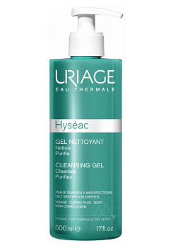 Очищающий гель для лица Uriage Урьяж Hyseac Gel Nettoyant, 500 мл