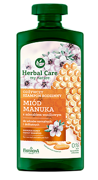Питательный шампунь для нормальных и поврежденных волос Farmona Herbal Care Мед Манука для всей семьи, 500 мл