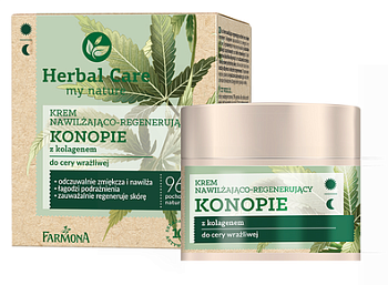 Увлажняющий и восстанавливающий крем Farmona Herbal Care Конопля на день/ночь, 50 мл