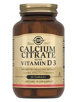 БАД Solgar Цитрат кальция с витамином D3 таб 1602мг №60