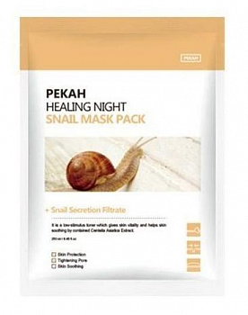 Вечерняя восстанавливающая маска с муцином улитки Pekah "Healing Night Snail Mask", 25 мл
