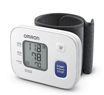 Автоматический тонометр для измерения артериального давления на запястье Omron/Омрон RS2 (HEM-6161-E)
