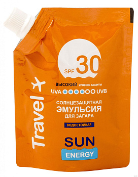 Солнцезащитная эмульсия для загара Sun Energy SPF 30 водостойкая, 90 мл