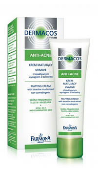 Крем для лица Farmona Dermacos Anti-Acne придающий матовость на день UVA/UVB, 50 мл