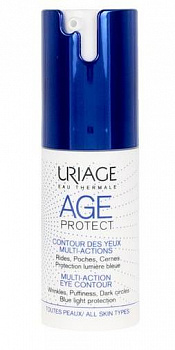 Крем для контура глаз Uriage Урьяж Age Protect Eye Contour Creme Multi-Actions многофункциональный, 15 мл