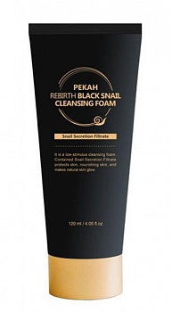 Очищающая пенка для умывания с муцином черной улитки Pekah "Rebirth Black Snail Cleansing Foam", 120 мл