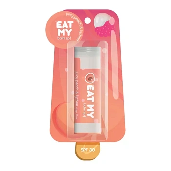 Бальзам для губ EAT MY SPF 30 Сочный персик-личи, 4.8 г