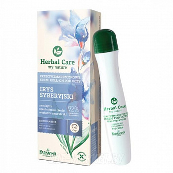 Роликовый крем от морщин вокруг глаз Farmona Herbal Care "Цветок сибирского ириса", 15 мл
