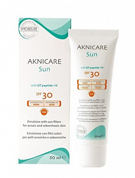 Солнцезащитная эмульсия для проблемной и склонной к акне кожи Aknicare Sun SPF 30, 50 мл