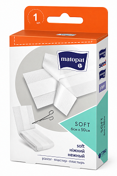Пластырь МАТОРАТ из нетканого материала SOFT размер 6 х 50 см