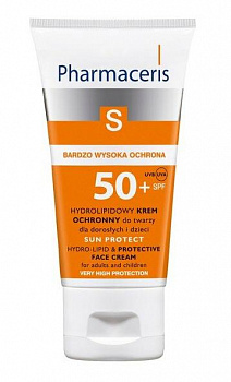 Гидролипидный защитный крем для лица Pharmaceris S SPF 50+, 50 мл