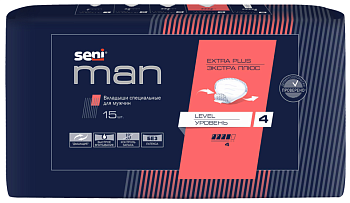 Вкладыши урологические для мужчин Seni Man Extra Level 4, 15 шт
