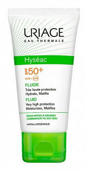 Эмульсия солнцезащитная Uriage Урьяж Hyseac SPF 50+, 50 мл