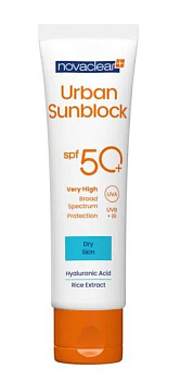 Защитный крем для лица NovaClear Urban Sunblock для сухой кожи SPF 50+, 40 мл