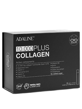 БАД Adaline® "Питьевой коллаген" 10000 PLUS во флаконах, 15 шт (жидкость)