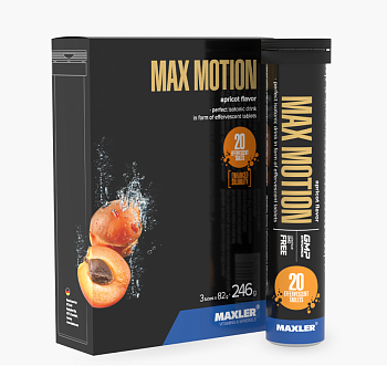 Витамины в шипучих таблетках/Изотоник Maxler "Макс Моушен" со вкусом абрикоса № 20 для спорта
